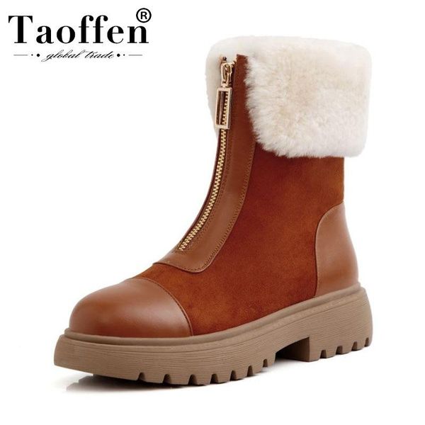 taoffen women ankle boots warm fur snow boots casual flats round toe shoes women botas footwear size 35-40, Black
taoffen women ankle boots warm fur snow boots casual flats round toe shoes women botas footwear size 35-40, Black