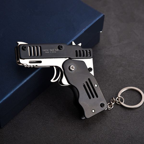 mini folding can hold the key chain of the rubber band gun six bursts made all metal guns shooting toy gifts boys outdoor tools
mini folding can hold the key chain of the rubber band gun six bursts made all metal guns shooting toy gifts boys outdoor tools