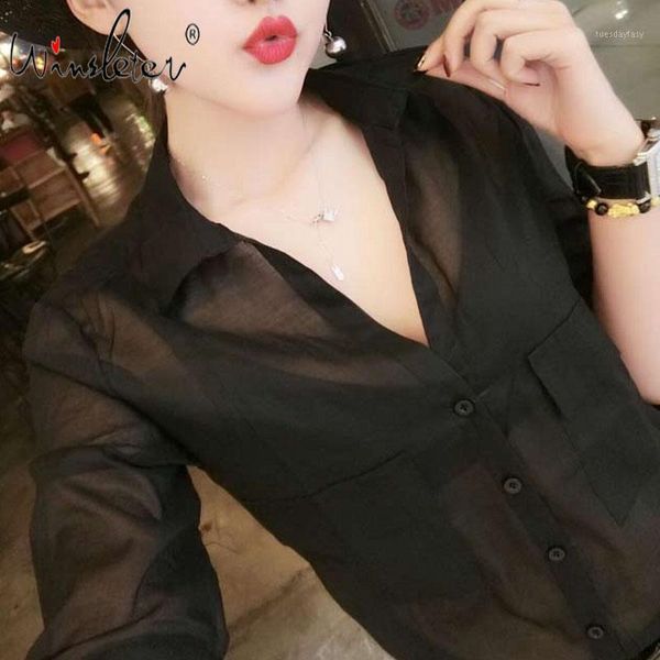 women's blouses & shirts summer transparent blouse european clothes fashion women pockets button cotton shirt short sleeve ropa mujer t, White
women's blouses & shirts summer transparent blouse european clothes fashion women pockets button cotton shirt short sleeve ropa mujer t, White