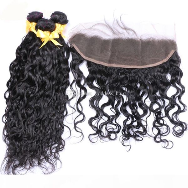 water wave bundles with lace frontal closure middle three part wet wavy ear to ear lace frontal with hair extensions 4pcs lot, Black
water wave bundles with lace frontal closure middle three part wet wavy ear to ear lace frontal with hair extensions 4pcs lot, Black