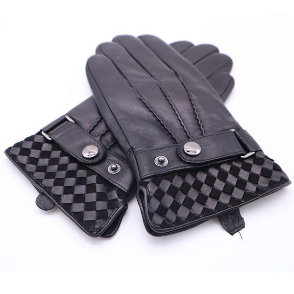 2018 men' winter gloves genuine leather men buckle plush warm thermal gloves touch screen driving black mittens agb6701, Blue;gray
2018 men' winter gloves genuine leather men buckle plush warm thermal gloves touch screen driving black mittens agb6701, Blue;gray