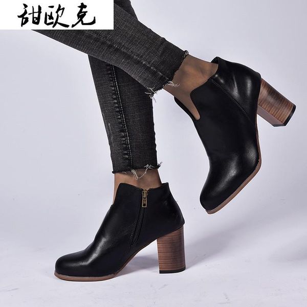 2020 new winter women's shoes stylish mid heel side zipper shoes thick heels comfortable casual pu ankle boots zapatos de mujer, Black
2020 new winter women's shoes stylish mid heel side zipper shoes thick heels comfortable casual pu ankle boots zapatos de mujer, Black