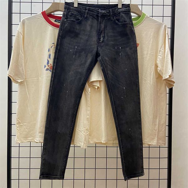 men's jeans ins men's high street fashion splash slim fit trendy casual pants jeans, Blue
men's jeans ins men's high street fashion splash slim fit trendy casual pants jeans, Blue