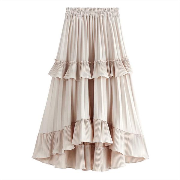 2019 new autumn pleated skirt high waist irregular hem flouncing women long skirts saia women white skirts faldas jupe femme, Black
2019 new autumn pleated skirt high waist irregular hem flouncing women long skirts saia women white skirts faldas jupe femme, Black