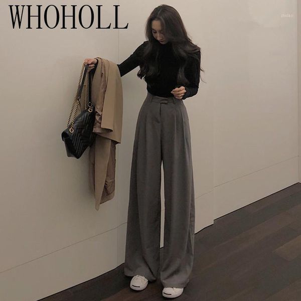 2021 spring autumn female solid wide leg pants women full length pants ladies simple casual straight1, Black;white
2021 spring autumn female solid wide leg pants women full length pants ladies simple casual straight1, Black;white