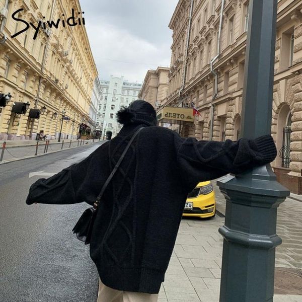 sywidii turtleeneck свитер женщины плюс размер корейский лучший пуловер хараджуку негабаритный длинный свитер свитер мода 2020 зима новый, White;black
sywidii turtleeneck свитер женщины плюс размер корейский лучший пуловер хараджуку негабаритный длинный свитер свитер мода 2020 зима новый, White;black