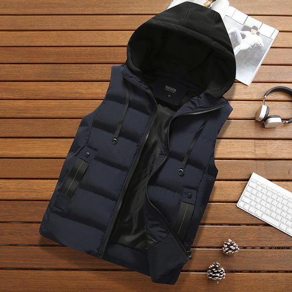 2021 brand clothing mens new autumn warm sleeveless jacket male winter casual waistcoat men vest plus size veste homme lzlc, Black;white
2021 brand clothing mens new autumn warm sleeveless jacket male winter casual waistcoat men vest plus size veste homme lzlc, Black;white