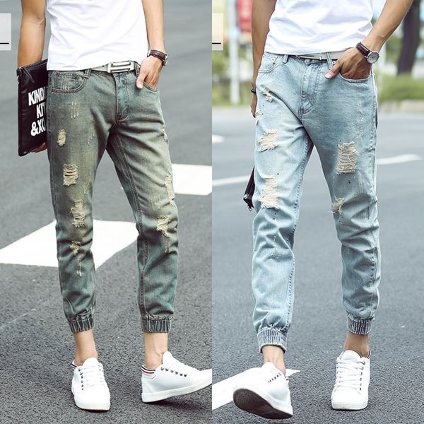 7zihu spring version korean new british 2020 of slim fit men's nine point jeans corset jeans and men's with holes beggarslittle pa, Blue
7zihu spring version korean new british 2020 of slim fit men's nine point jeans corset jeans and men's with holes beggarslittle pa, Blue