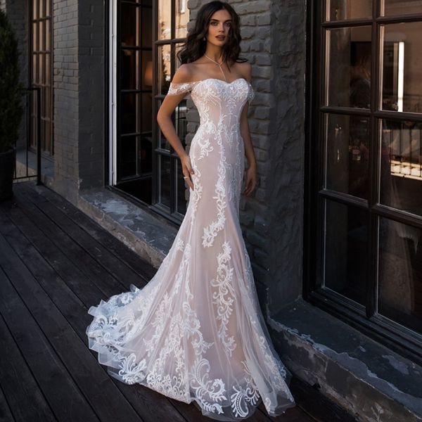 2021 new off the shoulder mermaid tulle luxury robe of mariage dressed as a bride xf2o, White
2021 new off the shoulder mermaid tulle luxury robe of mariage dressed as a bride xf2o, White