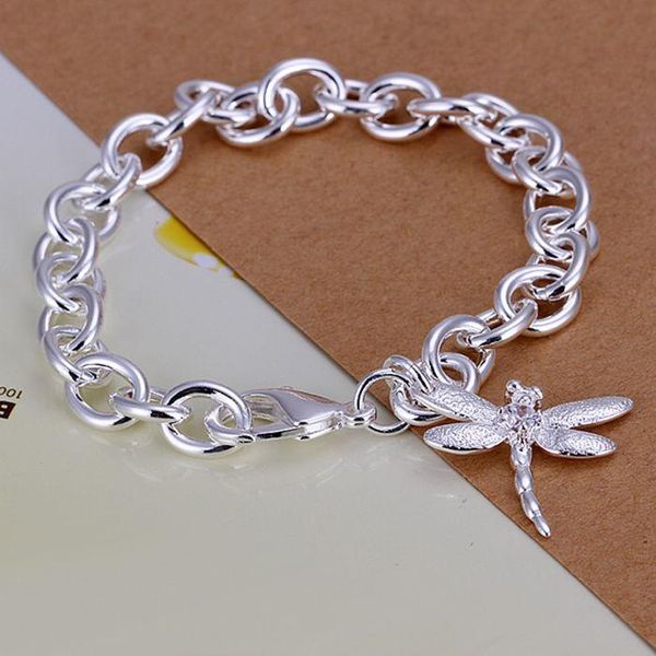 925 jewelry silver plated jewelry bracelet fine fashion dragonfly pendant bracelets smth282, Black
925 jewelry silver plated jewelry bracelet fine fashion dragonfly pendant bracelets smth282, Black