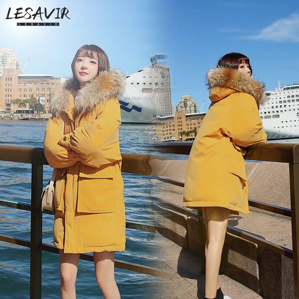 2020 new parka coat plus size women's thick mid-length big fur collar winter clothes casual parker down cotton jacket, Black
2020 new parka coat plus size women's thick mid-length big fur collar winter clothes casual parker down cotton jacket, Black