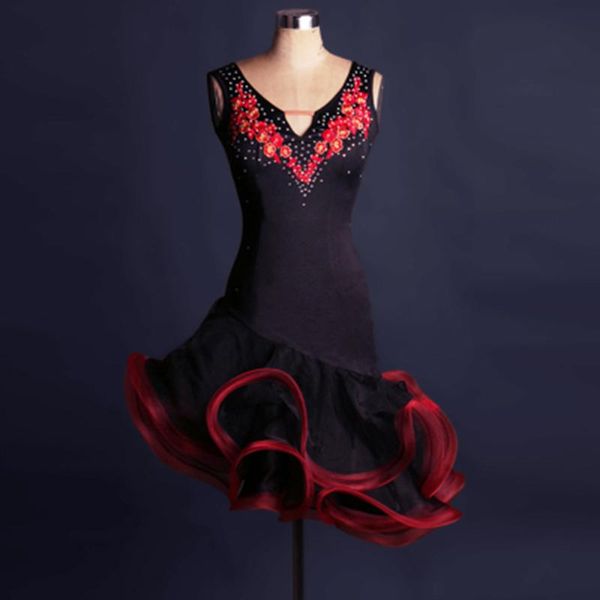 svitania latin dance dress ladies rhinestone spandex organza dance skirt samba chacha salsa dresses stage dancewear, Black;red
svitania latin dance dress ladies rhinestone spandex organza dance skirt samba chacha salsa dresses stage dancewear, Black;red