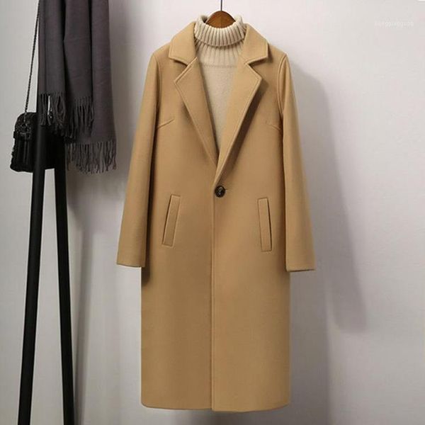 office lady slim women long winter wool blend coat single button wool coat and jacket turn-down collar outerwear1, Black
office lady slim women long winter wool blend coat single button wool coat and jacket turn-down collar outerwear1, Black
