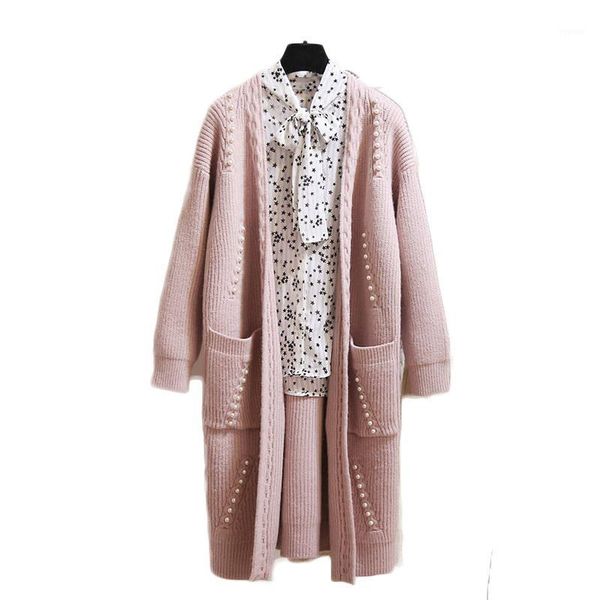 2019 autumn winter new women long knitted jackets coat female thick sweater jumpers v neck twisted harajuku knit cardigans a691, White
2019 autumn winter new women long knitted jackets coat female thick sweater jumpers v neck twisted harajuku knit cardigans a691, White