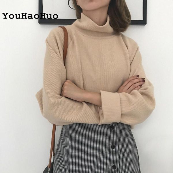 turtleneck sweater autumn winter knitted jumper women's sweaters casual loose long sleeve jacket pullovers female, White;black
turtleneck sweater autumn winter knitted jumper women's sweaters casual loose long sleeve jacket pullovers female, White;black