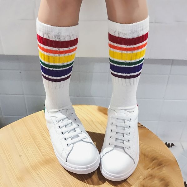 child boy football socks striped colored rainbow knee socks cotton school white long sock for kids girls baby boy children 1-10t y201009, Pink;yellow
child boy football socks striped colored rainbow knee socks cotton school white long sock for kids girls baby boy children 1-10t y201009, Pink;yellow