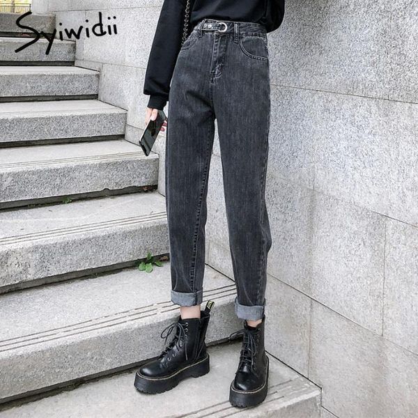 mom jeans gray denim pants woman high waist boyfriend jean streetwear street style coated lace up washed harem pants korean1, Blue
mom jeans gray denim pants woman high waist boyfriend jean streetwear street style coated lace up washed harem pants korean1, Blue