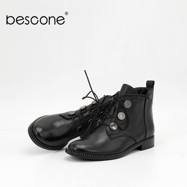 bescone genuine leather women boots square heel skidproof wear-resisting comfortable shoes metal decoration ladies boots bl271, Black
bescone genuine leather women boots square heel skidproof wear-resisting comfortable shoes metal decoration ladies boots bl271, Black