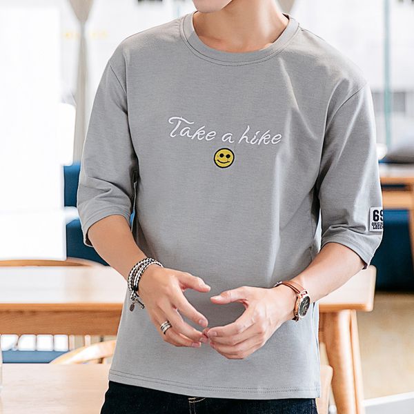 2021 new luyzjzen cotton t summer shirt simple men's t-shirts meade tee single shirts tim grey black k135 neck 96qh, White;black
