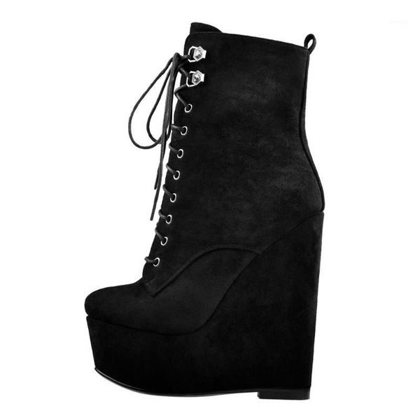 boots richealnana women's wedge side zipper flock ankel booties fashion high for wedding party dress women winter plus size1, Black
boots richealnana women's wedge side zipper flock ankel booties fashion high for wedding party dress women winter plus size1, Black