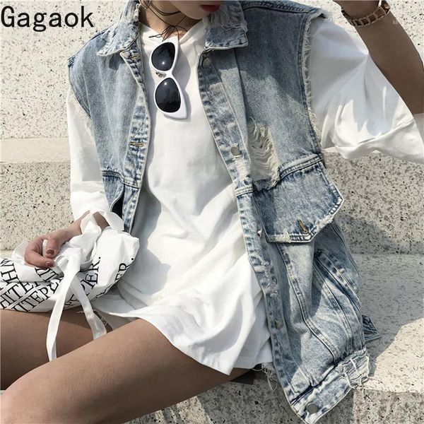 women's vests gagaok women streetwear cowboy vest spring autumn solid hole pockets vintage lapel loose casual fashion ladies vests1, Black;white
women's vests gagaok women streetwear cowboy vest spring autumn solid hole pockets vintage lapel loose casual fashion ladies vests1, Black;white