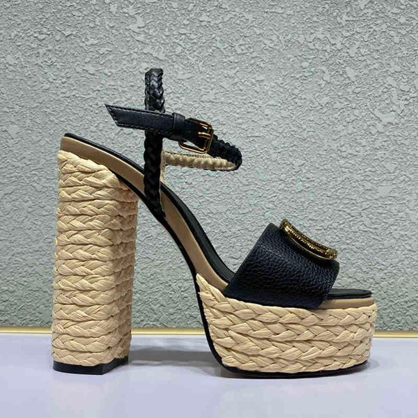 designer sandals summer genuine leather high heeled 13cm heel ankle pack shoes rubber solid non slip platform daily outdoor lawn large women, Black
designer sandals summer genuine leather high heeled 13cm heel ankle pack shoes rubber solid non slip platform daily outdoor lawn large women, Black
