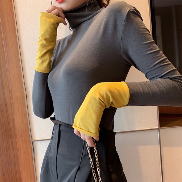 new autumn 2020 korean color contrast long sleeve high neck t-shirt for all kinds of slim fitting pullover bottoming women's fashion
new autumn 2020 korean color contrast long sleeve high neck t-shirt for all kinds of slim fitting pullover bottoming women's fashion