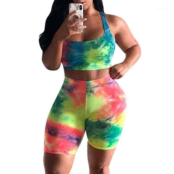 running sets 2pcs women tie dyeing tracksuits sleeveless tank and elastic high waist shorts multicolor ladies tights slim activewea, Black;blue
running sets 2pcs women tie dyeing tracksuits sleeveless tank and elastic high waist shorts multicolor ladies tights slim activewea, Black;blue