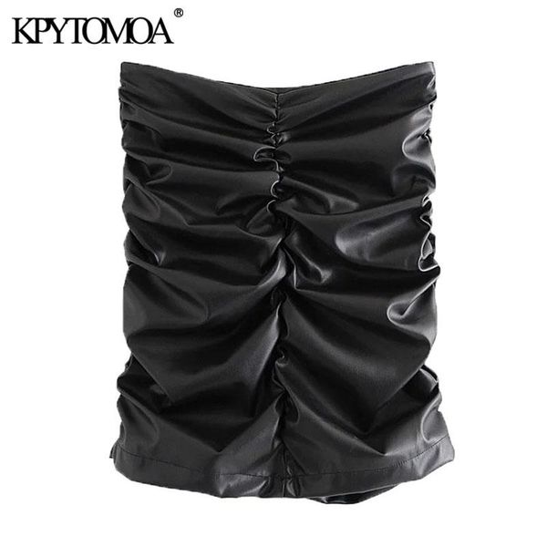 kpytomoa women 2020 chic fashion faux leather drape mini skirt vintage high waist back zipper female skirts mujer, Black
kpytomoa women 2020 chic fashion faux leather drape mini skirt vintage high waist back zipper female skirts mujer, Black