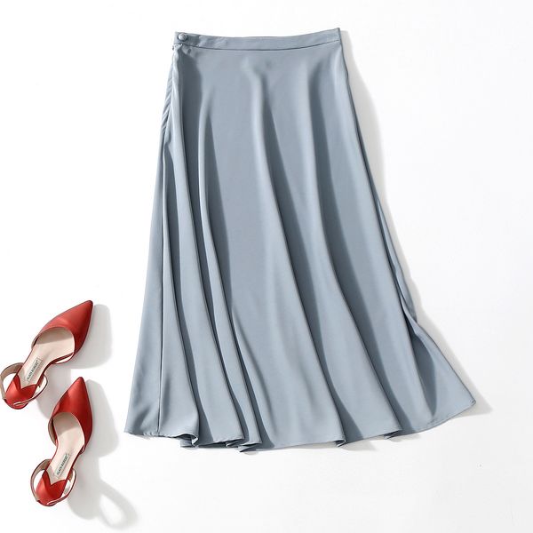2021 new summer high waist women a-line pink fashion pure color elegant satin midi length skirt jupe femme saia tuxr, Black
2021 new summer high waist women a-line pink fashion pure color elegant satin midi length skirt jupe femme saia tuxr, Black