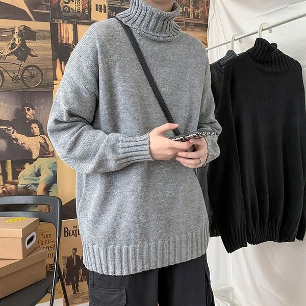 winter turtleneck sweater men's warm fashion solid color casual knitted pullover men wild loose knitting sweaters mens clothes1, White;black
winter turtleneck sweater men's warm fashion solid color casual knitted pullover men wild loose knitting sweaters mens clothes1, White;black