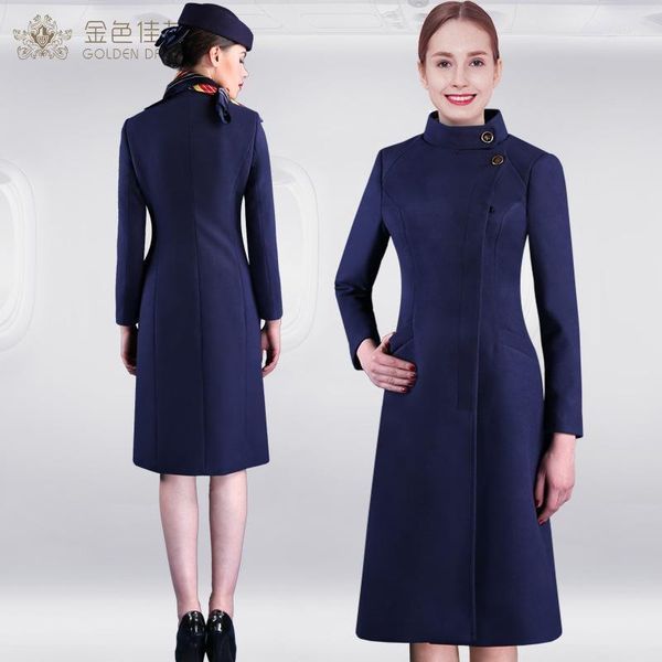 stewardess uniform wool coat female long fall and winter clothing woolen cloth coat the navy blue floor work1, Black
stewardess uniform wool coat female long fall and winter clothing woolen cloth coat the navy blue floor work1, Black