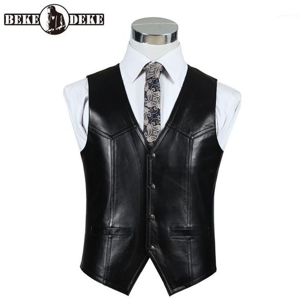 men's vests genuine leather sheepskin vest men brown business jacket sleeveless waistcoat spring motorcycle male suit1, Black;white
men's vests genuine leather sheepskin vest men brown business jacket sleeveless waistcoat spring motorcycle male suit1, Black;white