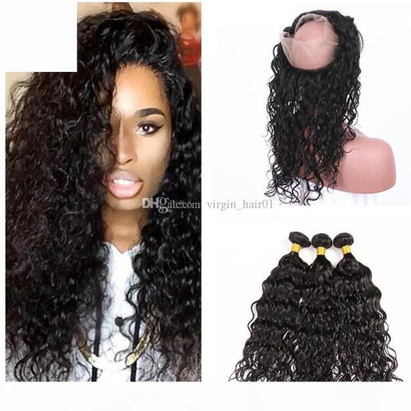 grade 9a 360 lace frontal closure with water wave human hair bundles wet and wavy human hair with 360 lace closure, Black;brown
grade 9a 360 lace frontal closure with water wave human hair bundles wet and wavy human hair with 360 lace closure, Black;brown