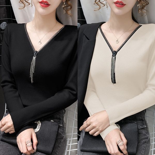 d5elj в долгом падении молнии моды v-образного вырез сексуального slim fit top свитер инс с свитером топ новый рукав зима 2020 4fdai, White;black
d5elj в долгом падении молнии моды v-образного вырез сексуального slim fit top свитер инс с свитером топ новый рукав зима 2020 4fdai, White;black