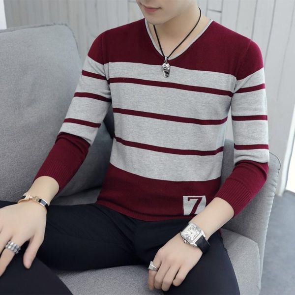 casual men's sweater v neck striped slim fit knittwear 2020 autumn mens sweaters pullovers pullover men pull homme 2xl bbyaqu, White;black
casual men's sweater v neck striped slim fit knittwear 2020 autumn mens sweaters pullovers pullover men pull homme 2xl bbyaqu, White;black