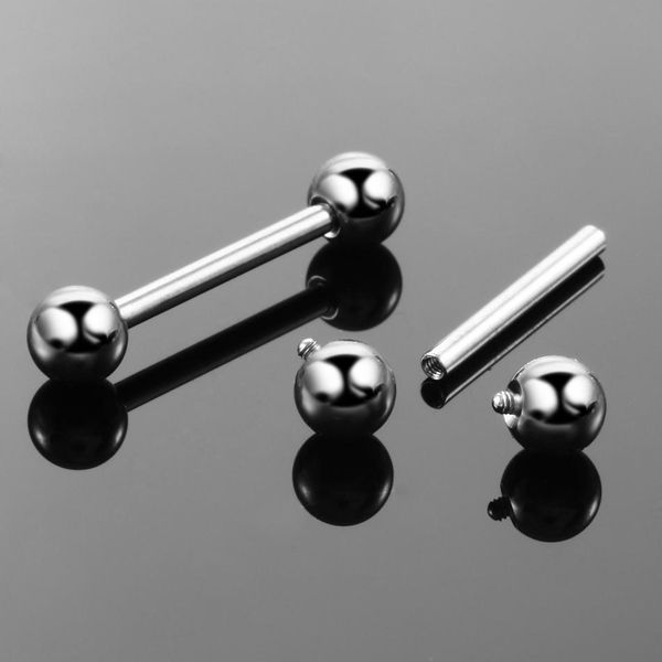 10pcs/lot 14g g23 titanium internally thread tongue ring barbells studs nipple shield jewelry cartilage earrings body piercing q sqcfbz, Silver
10pcs/lot 14g g23 titanium internally thread tongue ring barbells studs nipple shield jewelry cartilage earrings body piercing q sqcfbz, Silver