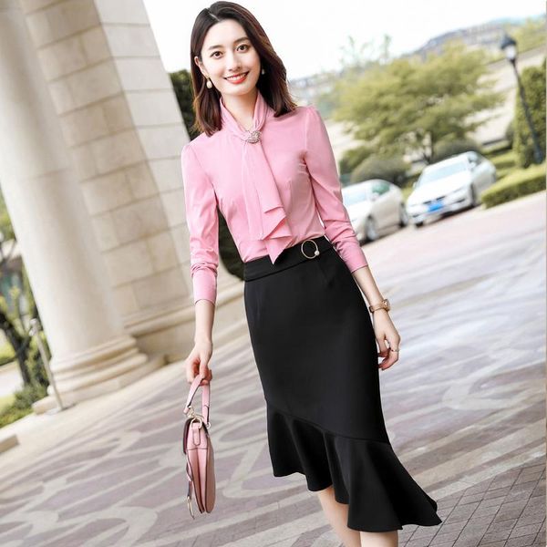 2021 elegant pink slim business chiffon shirts female long sleeve office ladies wear womens and blouses plus size s-5xl, White
2021 elegant pink slim business chiffon shirts female long sleeve office ladies wear womens and blouses plus size s-5xl, White
