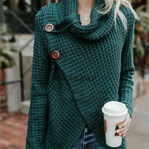 autumn winter women casual female thick knitting cardigan scarf neck irregular buttons streetwear solider color sweater, White;black
autumn winter women casual female thick knitting cardigan scarf neck irregular buttons streetwear solider color sweater, White;black