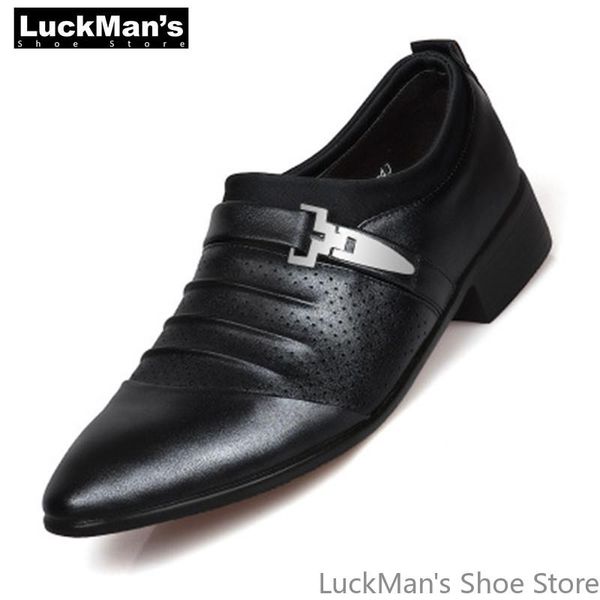 LuckMan Formal Wedding Shoes Luxury Men Business Dress Shoes Men Loafers Pointy Big Size Leather Zapatos de hombre, Black
LuckMan Formal Wedding Shoes Luxury Men Business Dress Shoes Men Loafers Pointy Big Size Leather Zapatos de hombre, Black