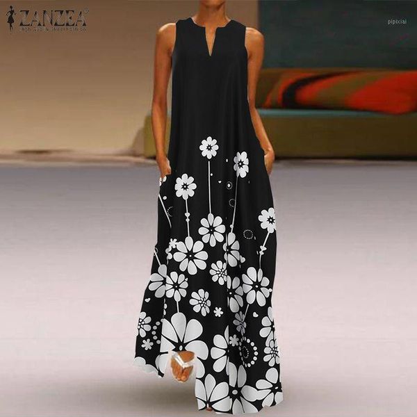 zanzea fashion summer maxi dress women's printed sundress casual sleeveless vestidos female v neck floral robe plus size 5xl1, Black;gray
zanzea fashion summer maxi dress women's printed sundress casual sleeveless vestidos female v neck floral robe plus size 5xl1, Black;gray