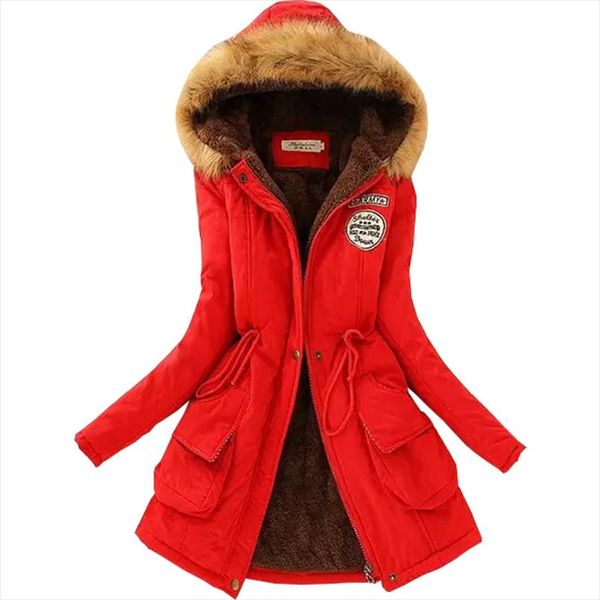 winter coat women down jacket plus velvet fur collar slim plus velvet thick warm long cotton womens clothes vestidos qk001, Black
winter coat women down jacket plus velvet fur collar slim plus velvet thick warm long cotton womens clothes vestidos qk001, Black