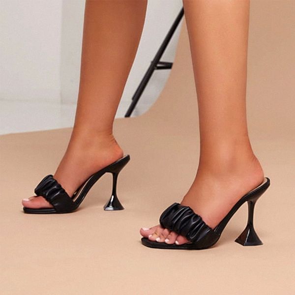 2021 summer women's pleated slippers big size women pu leather pumps woman fashion high heels ladies party shoes female footwear #nf2q, Black
2021 summer women's pleated slippers big size women pu leather pumps woman fashion high heels ladies party shoes female footwear #nf2q, Black