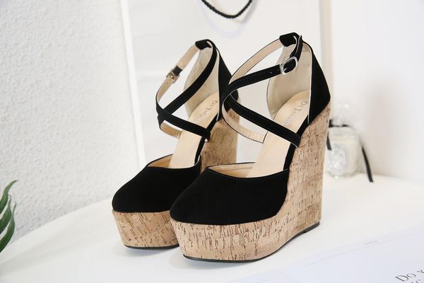 2021 new head heels straw party ankle-wrap shoes woman sandals 1rui, Black
2021 new head heels straw party ankle-wrap shoes woman sandals 1rui, Black