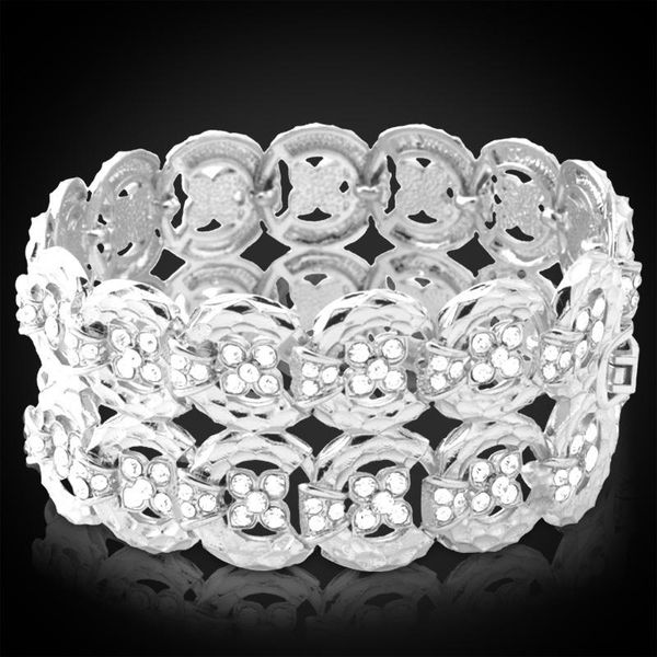 link, chain gold color bracelets bangles rhinestone crystal jewelry gift for men or women wholesale mgc h5119, Black
link, chain gold color bracelets bangles rhinestone crystal jewelry gift for men or women wholesale mgc h5119, Black