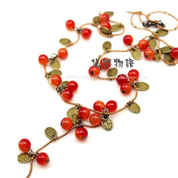 chains yourem antique bronze color vintage red beads sweet little cherry necklace for women gifts drop ship fj511, Silver
chains yourem antique bronze color vintage red beads sweet little cherry necklace for women gifts drop ship fj511, Silver