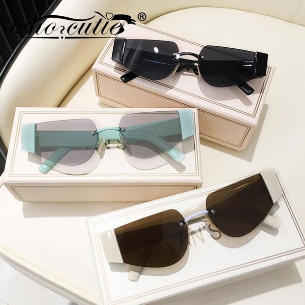 sunglasses who cutie rimless cat eye women 2021 trendy fashion shades vintage geometric frame sun glasses female uv400 s435, White;black
sunglasses who cutie rimless cat eye women 2021 trendy fashion shades vintage geometric frame sun glasses female uv400 s435, White;black