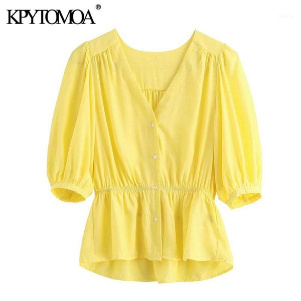 kpytomoa women 2020 sweet fashion button-up ruffles blouses vintage v neck short sleeve female shirts blusas chic 1, White
kpytomoa women 2020 sweet fashion button-up ruffles blouses vintage v neck short sleeve female shirts blusas chic 1, White