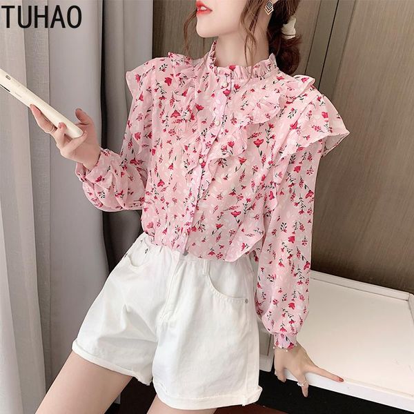 tuhao women casual print blouses shirts 2020 autumn chiffon shirt ruffled floral shirt women loose sweet lantern sleeves wm44, White
tuhao women casual print blouses shirts 2020 autumn chiffon shirt ruffled floral shirt women loose sweet lantern sleeves wm44, White
