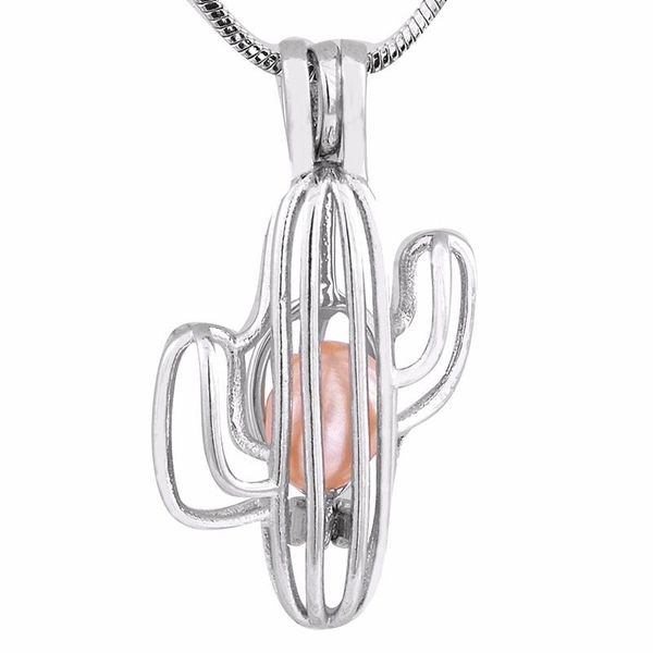 chains plant style 18kgp fashion love wish cactus shape cages pendants diy pearl modern charm p139, Silver
chains plant style 18kgp fashion love wish cactus shape cages pendants diy pearl modern charm p139, Silver
